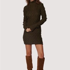 Lost + Wander Green Adelina Mini Dress